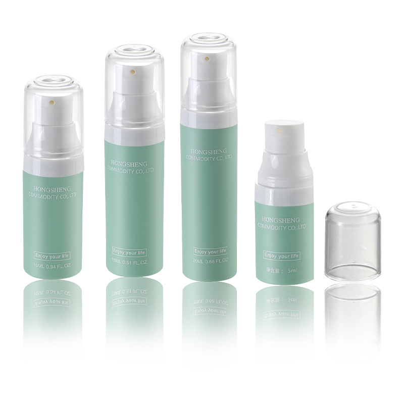 Bottiglia airless per cura della pelle verde chiaro da 5 ml-20 ml-HS-012A