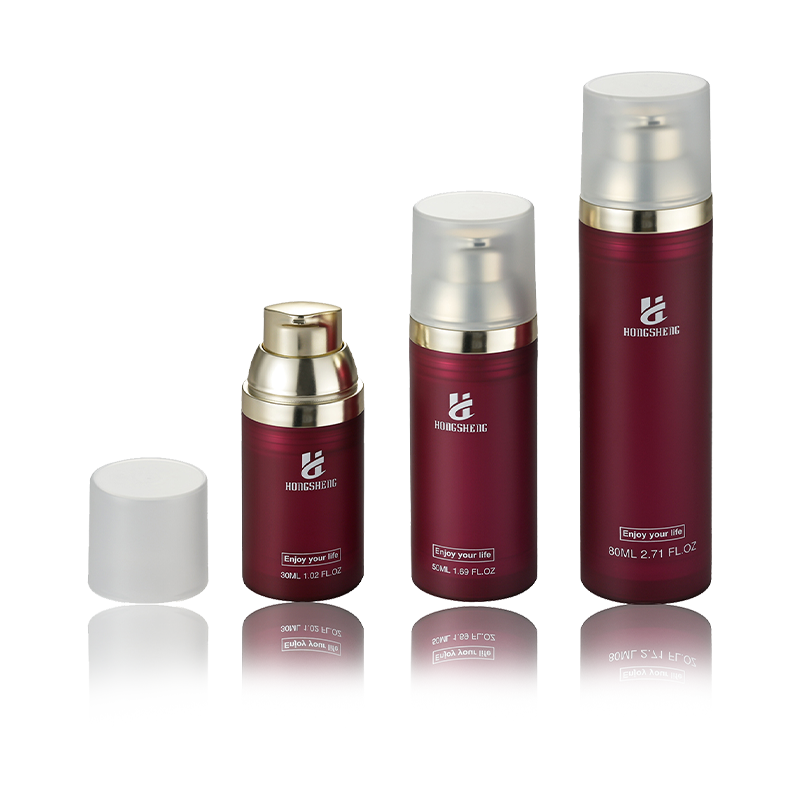 Contenitori da viaggio riutilizzabili per bottiglie airless avanzate da 30 ml 50 ml 80 ml HS-014
