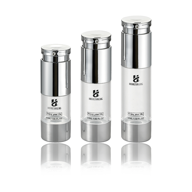 Dispenser per pompa cosmetica riutilizzabile per bottiglia airless da 15 ml 30 ml 50 ml HS-034A