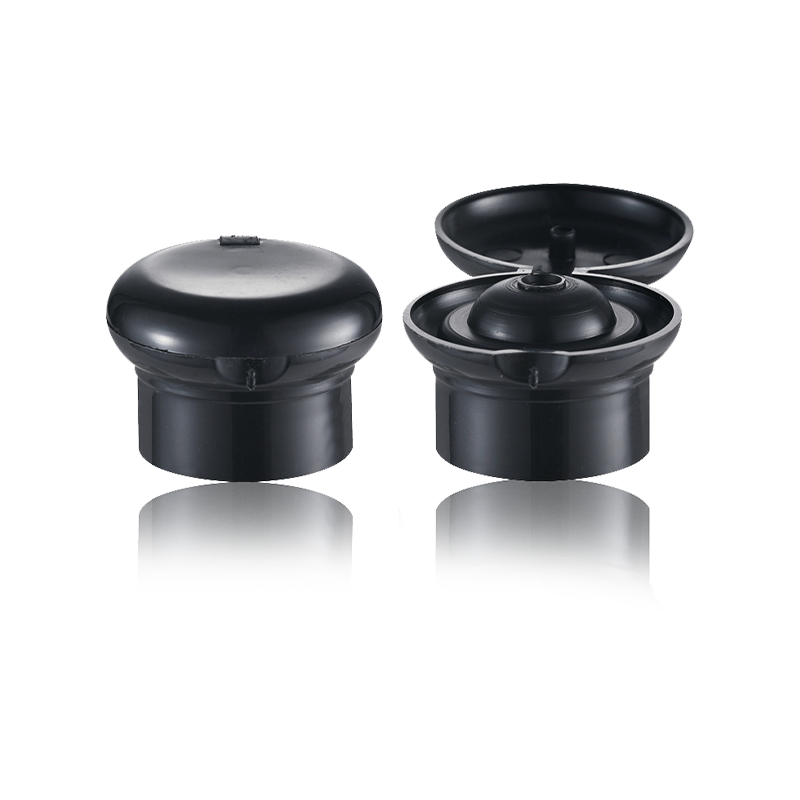 HY-M01 Tappo a vite in plastica con tappo a fungo 24/410 nero per bottiglia