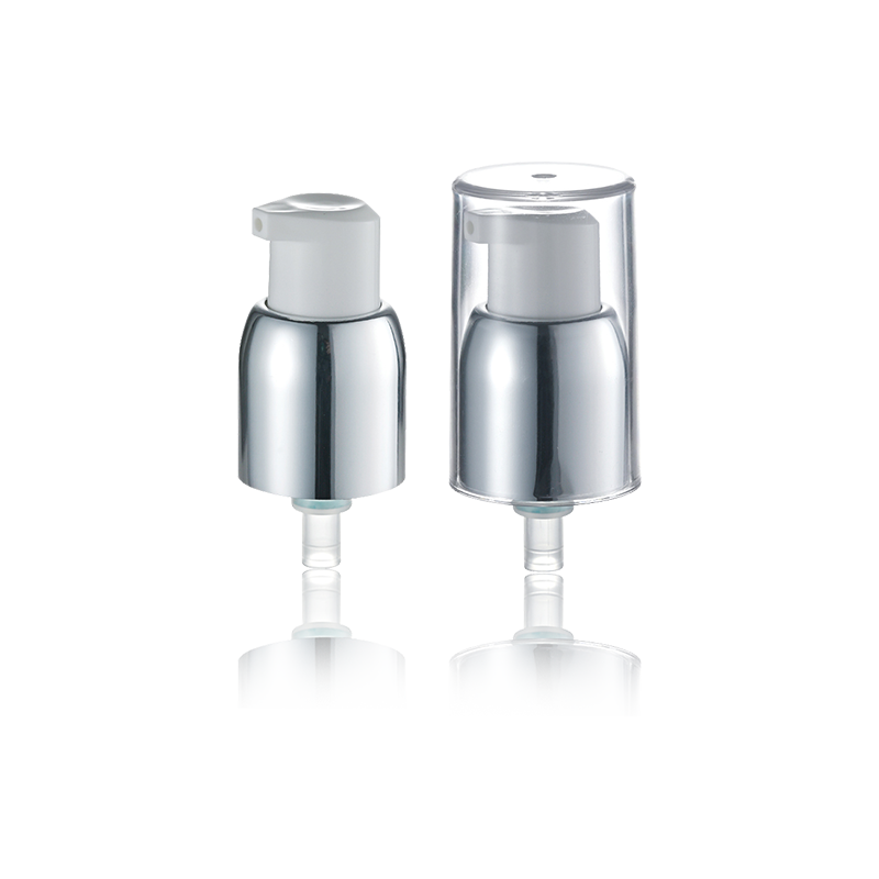 Distributore di liquidi con testa della pompa cosmetica argento opaco-HY20A-10